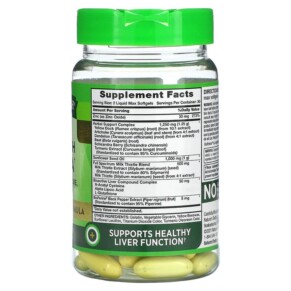 Thành phần vi chất của Nature's Truth Gold Series Liver Health Formula With Dandelion Artichoke Turmeric Beets 60 Liquid Max Softgels 840093115485