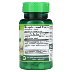 Thành phần vi chất của Nature's Truth High Potency Selenium 200 mcg 100 Tablets 840093101969