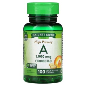 Thực phẩm chức năng Nature's Truth High Potency Vitamin A 3.000 mcg (10.000 IU) 100 Quick Release Softgels 840093101440