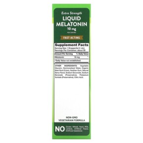 Thành phần vi chất của Nature's Truth Liquid Melatonin Natural Berry 10 mg 2 fl oz (59 ml) 840093112132