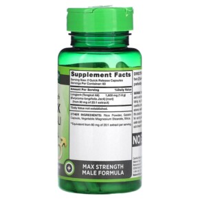 Thành phần vi chất của Nature's Truth Longjack Tongkat Ali 800 mg 120 Quick Release Capsules 840093120229