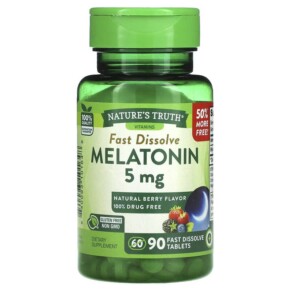 Thực phẩm chức năng Nature's Truth Melatonin Natural Berry 5 mg 90 Fast Dissolve Tablets 840093101648