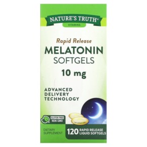 Thực phẩm chức năng Nature's Truth Melatonin Softgels 10 mg 120 Rapid Release Liquid Softgels 840093115430