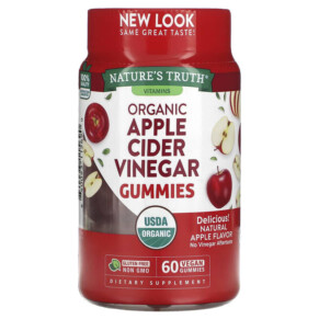 Thực phẩm chức năng Nature's Truth Organic Apple Cider Vinegar Natural Apple 60 Vegan Gummies 840093115690