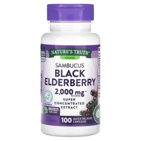 Thực phẩm chức năng Nature's Truth Sambucus Black Elderberry 1.000 mg 100 Quick Release Capsules 840093112842