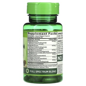 Thành phần vi chất của Nature's Truth Super 6 Mushroom Complex 60 Quick Release Capsules 840093112248