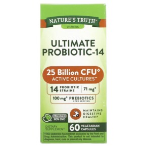 Thực phẩm chức năng Nature's Truth Ultimate Probiotic-14 25 Billion 60 Vegetarian Capsules 840093100832