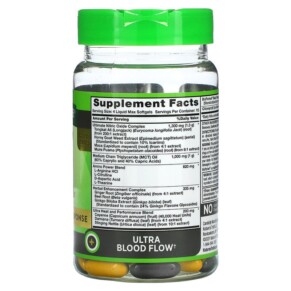 Thành phần vi chất của Nature's Truth Ultra Libido 60 Liquid Max Softgels 840093115751