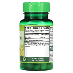 Nature's Truth Ultra Quercetin 585 mg 30 Quick Release Capsules 3 Thành phần vi chất của Nature's Truth Ultra Quercetin 585 mg 30 Quick Release Capsules 840093120625