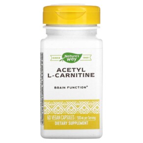 Thực phẩm chức năng Nature's Way Acetyl L-Carnitine 500 mg 60 Vegan Capsules 033674156636