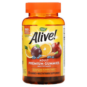 Thực phẩm chức năng Nature's Way Alive! Adult Premium Gummies Multivitamin Grape and Cherry 90 Gummies 033674158173
