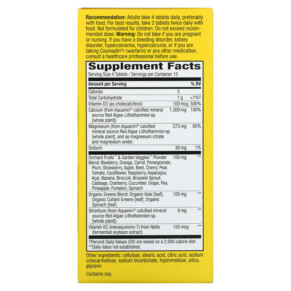 Thành phần vi chất của Nature's Way Alive! Calcium Max Absorption 325 mg 60 Tablets 033674158388