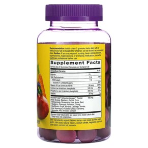 Thành phần vi chất của Nature's Way Alive! Calcium + Vitamin D3 60 Gummies 033674102558