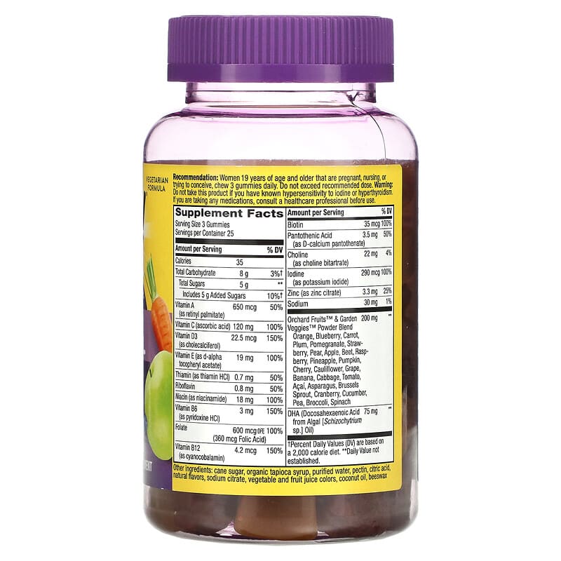 Nature's Way Alive! Daily Support Premium Prenatal Strawberry & Lemon 75 Gummies 2 Thành phần vi chất của Nature's Way Alive! Daily Support Premium Prenatal Strawberry & Lemon 75 Gummies 033674104828