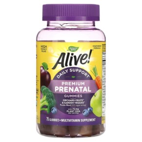 Thực phẩm chức năng Nature's Way Alive! Daily Support Premium Prenatal Strawberry & Lemon 75 Gummies 033674104828