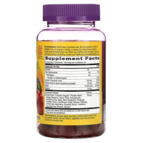 Thành phần vi chất của Nature's Way Alive! Hair Skin & Nails with Collagen & Biotin Strawberry 60 Gummies 033674115343