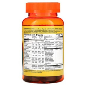 Thành phần vi chất của Nature's Way Alive! Kids Premium Multivitamin Cherry Orange & Grape 90 Gummies 033674157893