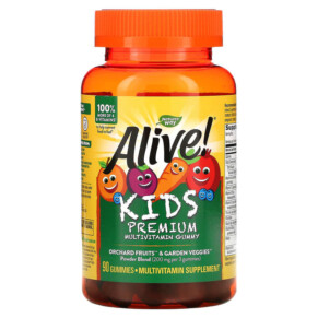 Thực phẩm chức năng Nature's Way Alive! Kids Premium Multivitamin Cherry Orange & Grape 90 Gummies 033674157893
