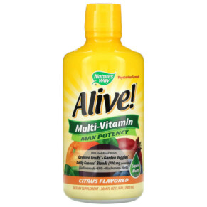Thực phẩm chức năng Nature's Way Alive! Liquid Multi-Vitamin Max Potency Citrus 30.4 fl oz (900 ml) 033674153956