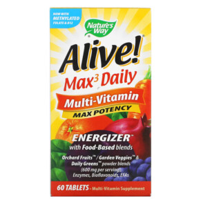 Thực phẩm chức năng Nature's Way Alive! Max3 Daily Multi-Vitamin 60 Tablets 033674149263