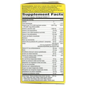 Thành phần vi chất của Nature's Way Alive! Max6 Potency Multivitamin 90 Capsules 033674150900