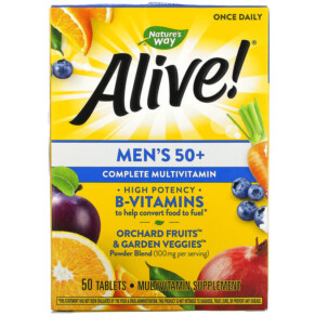 Thực phẩm chức năng Nature's Way Alive! Men's 50+ Complete Multivitamin 50 Tablets 033674136614