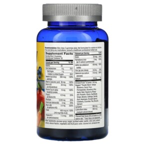 Thành phần vi chất của Nature's Way Alive! Men's 50+ Gummy Complete Multivitamin Fruit Flavors 60 Gummies 033674159026