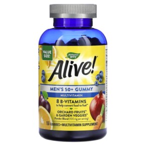 Thực phẩm chức năng Nature's Way Alive! Men's 50+ Gummy Multivitamin Fruit Flavors 150 Gummies 033674140673