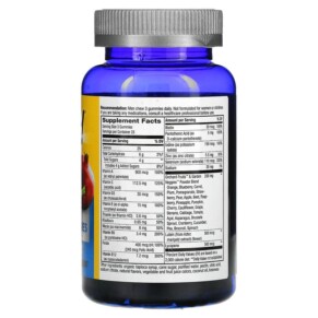 Thành phần vi chất của Nature's Way Alive! Men's 50+ Premium Gummies Complete Multivitamin Orange Grape & Cherry 75 Gummies 033674158982