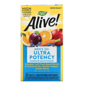 Thực phẩm chức năng Nature's Way Alive! Men's 50+ Ultra Potency Complete Multivitamin 60 Tablets 033674156919