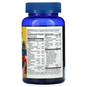 Thành phần vi chất của Nature's Way Alive! Men's Gummy Complete Multivitamin Fruit 60 Gummies 033674159002