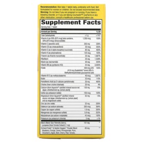 Thành phần vi chất của Nature's Way Alive! Men's Ultra Potency Complete Multivitamin 30 Tablets 033674158913