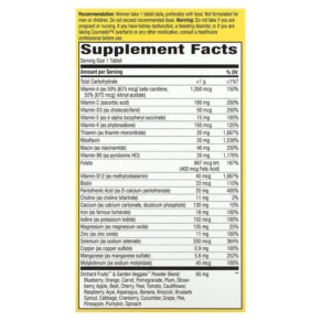 Thành phần vi chất của Nature's Way Alive! Once Daily Women's Ultra Potency Complete Multivitamin 60 Tablets 033674156865