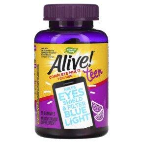 Thực phẩm chức năng Nature's Way Alive! Teen Complete Multi for Her 50 Gummies 033674133118