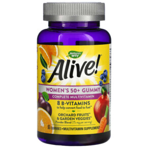 Thực phẩm chức năng Nature's Way Alive! Women's 50+ Gummy Complete Multivitamin Mixed Berry 60 Gummies 033674159040