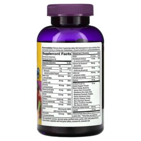 Thành phần vi chất của Nature's Way Alive! Women's Gummy Complete Multivitamin Mixed Berry 130 Gummies 033674115367