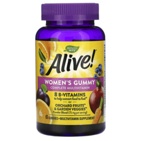 Thực phẩm chức năng Nature's Way Alive! Women's Gummy Complete Multivitamin Mixed Berry Flavor 60 Gummies 033674159033