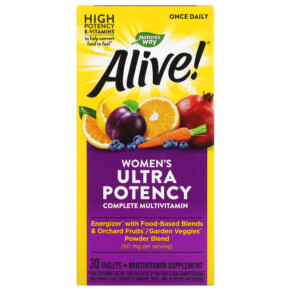 Thực phẩm chức năng Nature's Way Alive! Women's Ultra Potency Complete Multivitamin 30 Tablets 033674158906