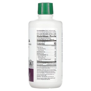 Thành phần vi chất của Nature's Way Aloe Vera Inner Leaf Gel & Juice with Aloe Polymax 33.8 fl oz (1 Liter) 033674142813