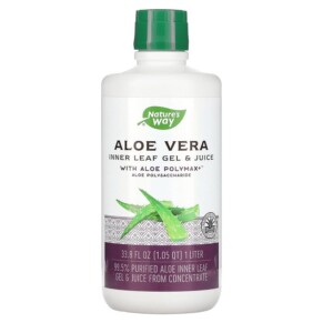 Thực phẩm chức năng Nature's Way Aloe Vera Inner Leaf Gel & Juice with Aloe Polymax 33.8 fl oz (1 Liter) 033674142813
