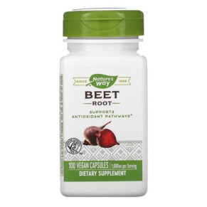 Thực phẩm chức năng Nature's Way Beet Root 500 mg 100 Vegan Capsules 033674104002