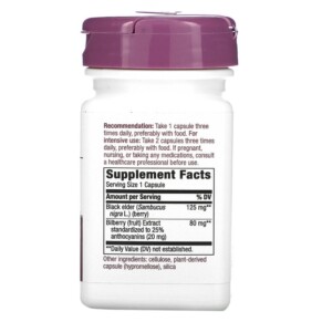 Thành phần vi chất của Nature's Way Bilberry 60 Vegan Capsules 033674605004