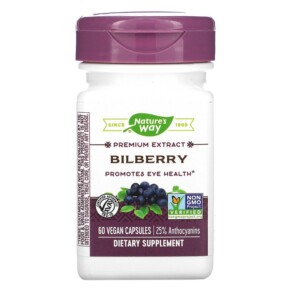 Thực phẩm chức năng Nature's Way Bilberry 60 Vegan Capsules 033674605004