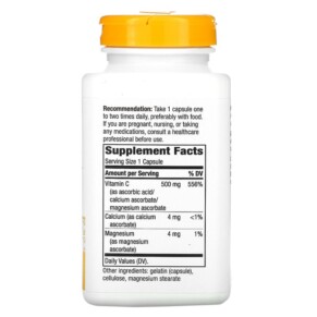 Thành phần vi chất của Nature's Way Buffered C-500 500 mg 250 Capsules 033674403211