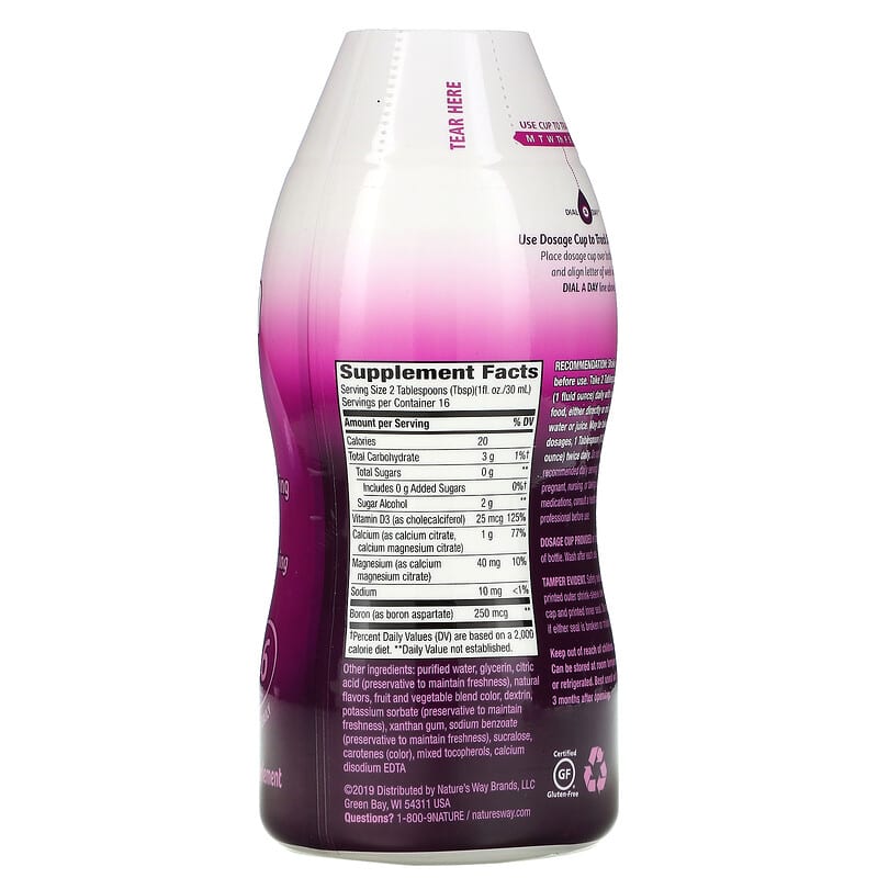 Nature's Way Calcium & Vitamin D3 Citrus 16 fl oz (480 ml) 2 Thành phần vi chất của Nature's Way Calcium & Vitamin D3 Citrus 16 fl oz (480 ml) 371401388166