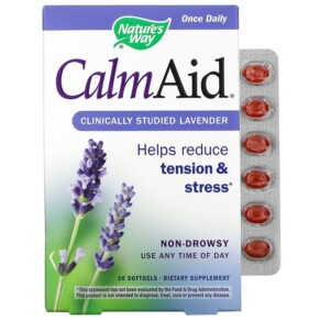 Thực phẩm chức năng Nature's Way CalmAid Clinically Studied Lavender 30 Softgels 033674158197