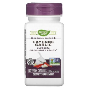 Thực phẩm chức năng Nature's Way Cayenne Garlic 1.060 mg 100 Vegan Capsules 033674003206