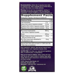 Thành phần vi chất của Nature's Way Cell Forté MAX3 120 Vegan Capsules 763948058129