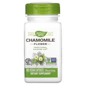 Thực phẩm chức năng Nature's Way Chamomile Flower 350 mg 100 Vegan Capsules 033674116005