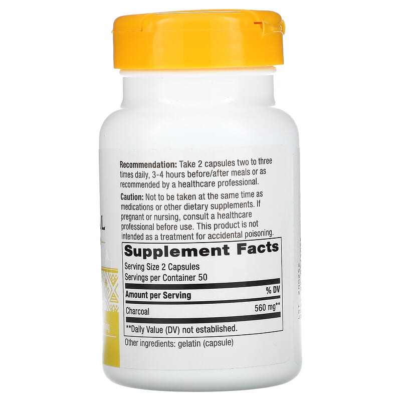 Nature's Way Charcoal Activated 280 mg 100 Capsules 2 Thành phần vi chất của Nature's Way Charcoal Activated 280 mg 100 Capsules 033674451717